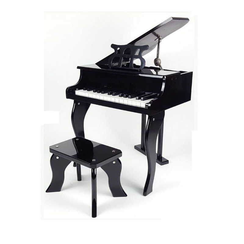 Mini Piano Infantil Cauda Preto 30 Teclas +Banquinho Madeira em Promoção na  Americanas