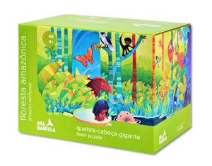 Quebra-Cabeça Guardiões da Natureza – 60 Pçs – Araquarela – Azul e