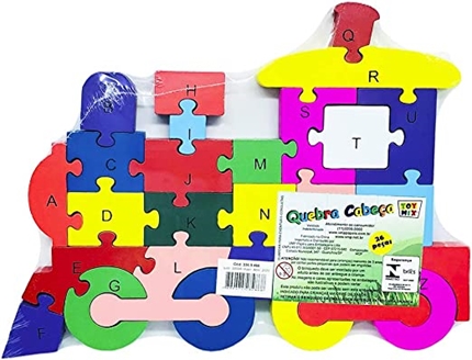 Quebra Cabeça Infantil MDF 3mm com 20 peças 20x15cm - Diversos