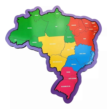 Quebra-cabeça Mapa dos desenhos animados de Brasil