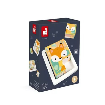 Brinquedo Educativo com 4 Quebra Cabeça Puzzle 3d Madeira - Cubo Store