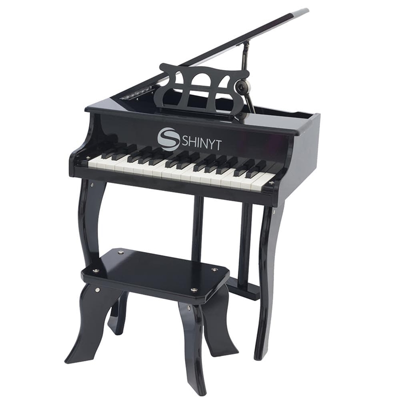 Ideiaria  Piano Infantil 30 Teclas Preto - Shiny Toys